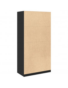 Armadio Nero 100x50x200 cm in Legno Multistrato