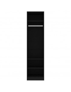 Armadio Nero 50x50x200 cm in Legno Multistrato