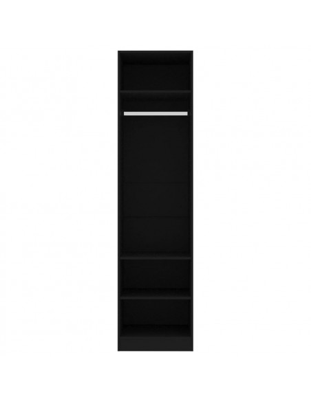 Armadio Nero 50x50x200 cm in Legno Multistrato
