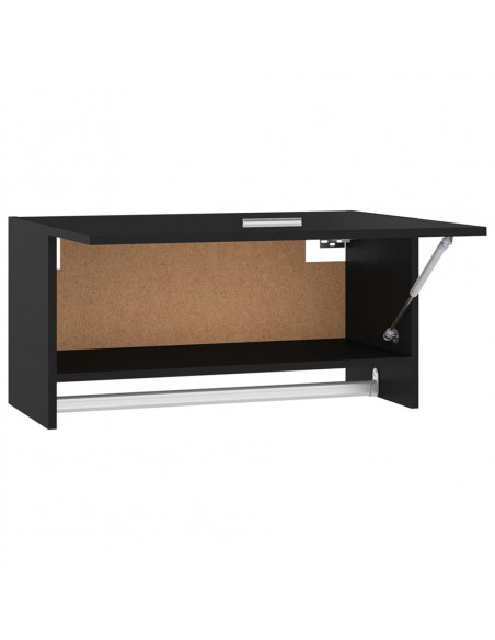 Armadio Nero 70x32,5x35 cm in Legno Multistrato