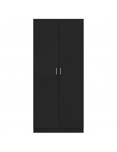 Armadio Nero 80x52x180 cm in Legno Multistrato