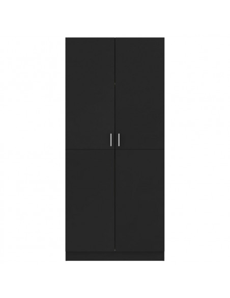 Armadio Nero 80x52x180 cm in Legno Multistrato