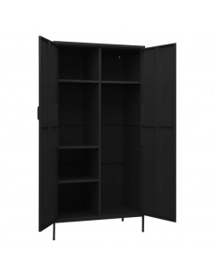 Armadio Nero 90x50x180 cm in Acciaio