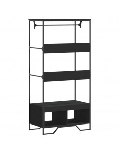 Armadio Nero 90x50x180 cm in Truciolato
