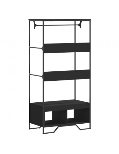 Armadio Nero 90x50x180 cm in Truciolato