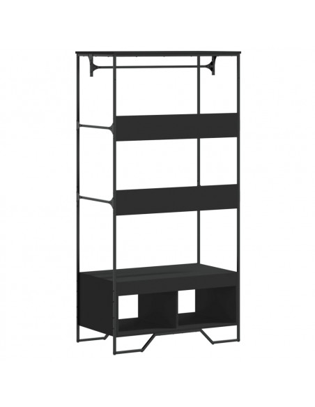 Armadio Nero 90x50x180 cm in Truciolato