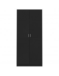 Armadio Nero 90x52x200 cm in Legno Multistrato