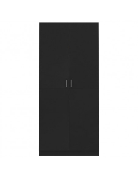 Armadio Nero 90x52x200 cm in Legno Multistrato