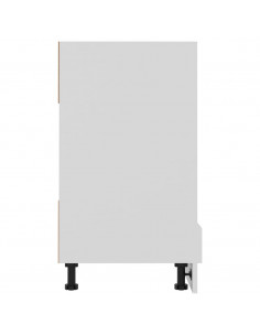 Armadio per Forno Bianco 60x46x81,5 cm in Legno Multistrato
