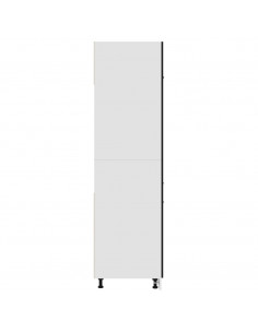 Armadio per Frigo Nero 60x57x207 cm in Legno Multistrato