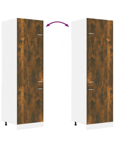 Armadio per Frigo “Lyon” Rovere Fumo 60x57x207 cm