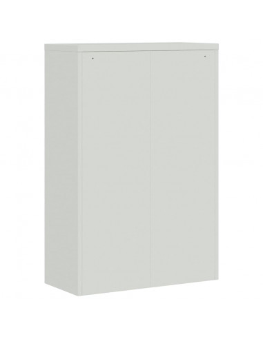 Armadio per Ufficio 90x40x140 cm in Acciaio Grigio