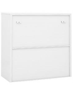 Armadio per Ufficio Anta Scorrevole Bianco 90x40x90cm Acciaio