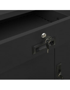 Armadio per Ufficio Antracite 90x40x102 cm in Acciaio