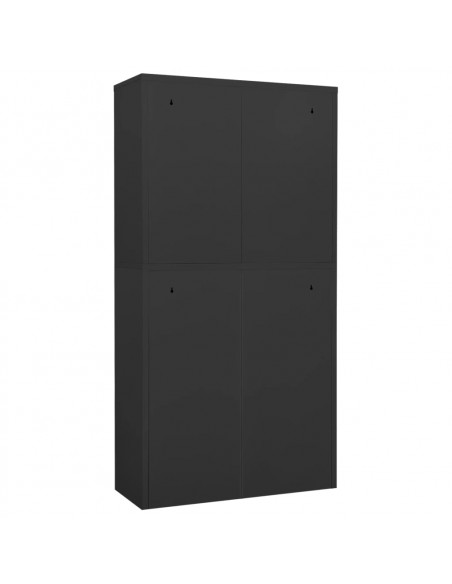 Armadio per Ufficio Antracite 90x40x180 cm in Acciaio