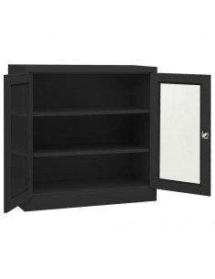 Armadio per Ufficio Antracite 90x40x90 cm in Acciaio