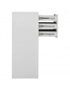 Armadio per Ufficio Grigio Chiaro 90x40x102 cm in Acciaio