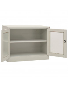 Armadio per Ufficio Grigio Chiaro 90x40x70 cm in Acciaio