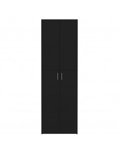 Armadio per Ufficio Nero 60x32x190 cm in Legno Multistrato