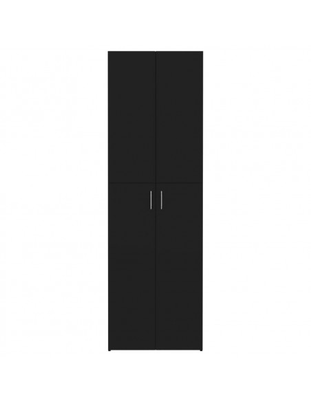 Armadio per Ufficio Nero 60x32x190 cm in Legno Multistrato