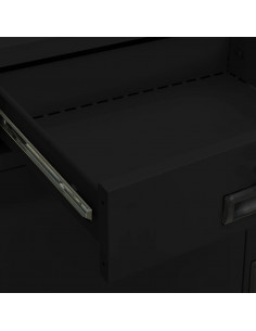 Armadio per Ufficio Nero 90x40x102 cm in Acciaio