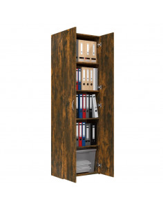 Armadio per Ufficio Rovere Fumo 60x32x190 cm Legno Multistrato