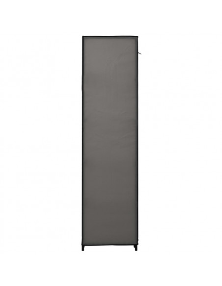 Armadio Pieghevole Grigio 110x45x175 cm in Tessuto