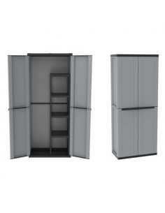 Armadio plastica Terry 1002819 J LINE 368 Grigio chiaro e scuro Grigio