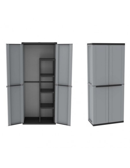 Armadio plastica Terry 1002819 J LINE 368 Grigio chiaro e scuro Grigio