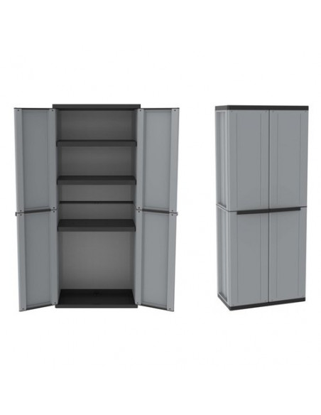 Armadio plastica Terry 1002820 J LINE 268 Grigio chiaro e scuro Grigio