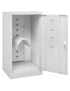 Armadio Porta Sella Grigio Chiaro 53x53x105 cm in Acciaio