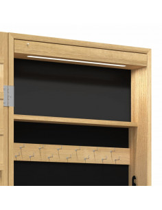 Armadio Portagioie a Specchio con Luci LED a Parete