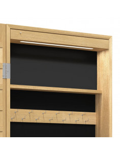 Armadio Portagioie a Specchio con Luci LED a Parete