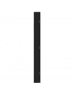 Armadio Portagioie con Specchio a Muro Nero 37,5x10x106 cm