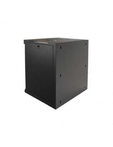 ARMADIO RACK 19" 15 UNITA' DA MURO PER RETI (A)750 X (L)540 X (P) 450 MM COLORE NERO PORTA VETRO