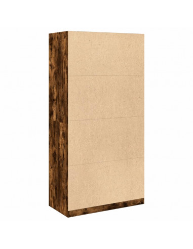 Armadio Rovere Fumo 100x50x200 cm in Legno Multistrato