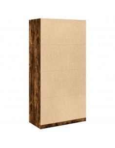 Armadio Rovere Fumo 100x50x200 cm in Legno Multistrato
