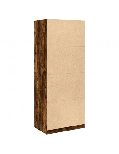 Armadio Rovere Fumo 80x50x200 cm in Legno Multistrato