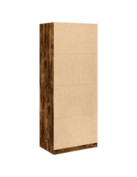 Armadio Rovere Fumo 80x50x200 cm in Legno Multistrato