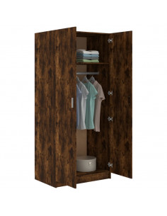 Armadio Rovere Fumo 80x52x180 cm in Legno Multistrato