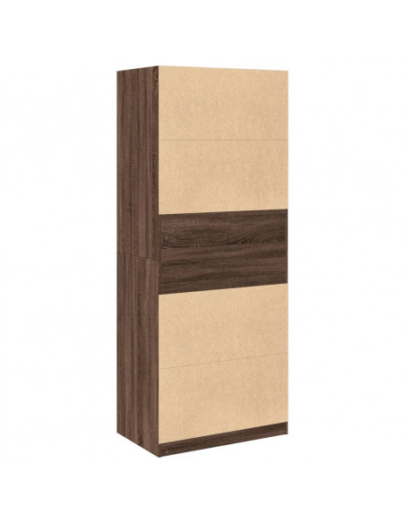 Armadio Rovere Marrone 80x50x200 cm in Legno Multistrato