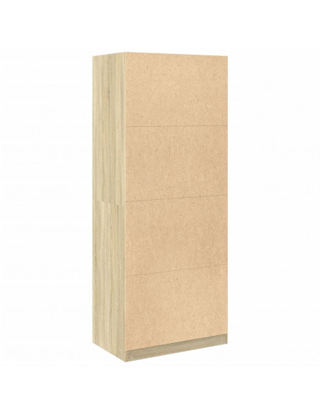 Armadio Rovere Sonoma 80x50x200 cm in Legno Multistrato