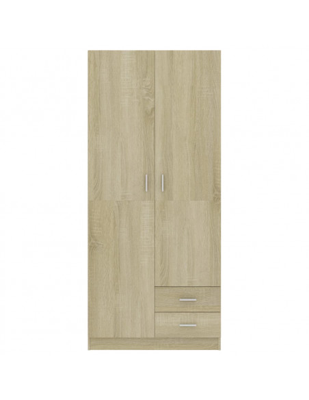Armadio Rovere Sonoma 80x52x180 cm in Legno Multistrato