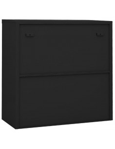 Armadio Ufficio Anta Scorrevole Antracite 90x40x90cm Acciaio