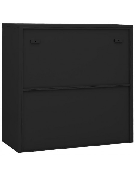 Armadio Ufficio Anta Scorrevole Antracite 90x40x90cm Acciaio