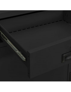 Armadio Ufficio con Fioriera Antracite 90x40x125 cm in Acciaio