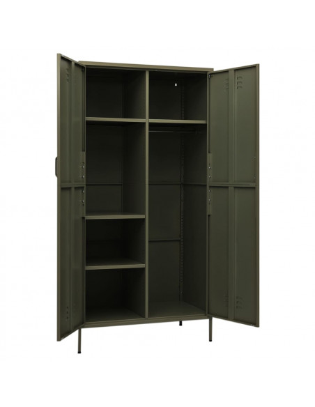 Armadio Verde Oliva 90x50x180 cm in Acciaio