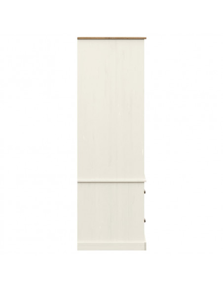 Armadio VIGO 90x55x176 cm in Legno Massello di Pino Bianco