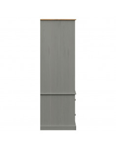 Armadio VIGO 90x55x176 cm in Legno Massello di Pino Grigio