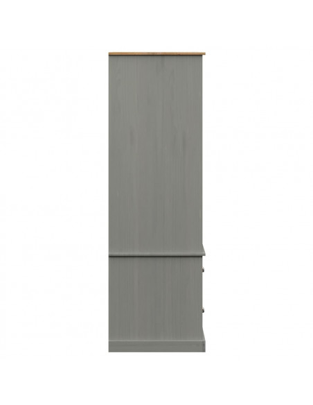 Armadio VIGO 90x55x176 cm in Legno Massello di Pino Grigio